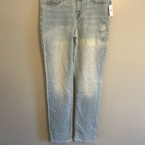 Light Wash Straight Leg Jeans